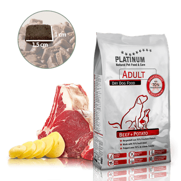 Platinum Natural Beef & Potato hrana za odrasle pse, s govedinom i krupmirom, 5 kg