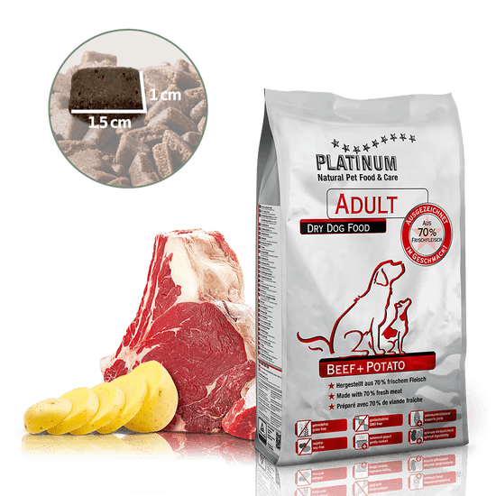 Platinum Beef & Potato hrana za odrasle pse, s govedinom i krupmirom, 5 kg