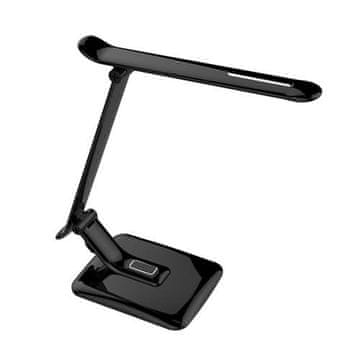 Platinet LED stolní lampička PDL70B, 18W, USB, 270lm, černá