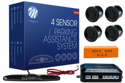 Parkirni senzori, 4-točkovni s digitalnim zaslonom i alarmom
