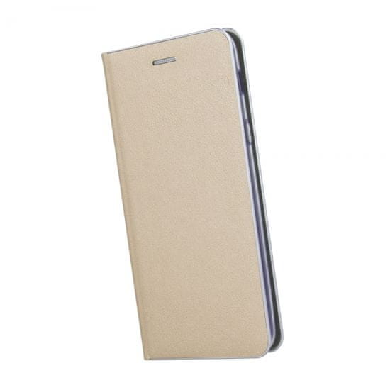Havana Premium preklopna torbica za Samsung Galaxy A50 A505, zlatna sa srebrnim rubom