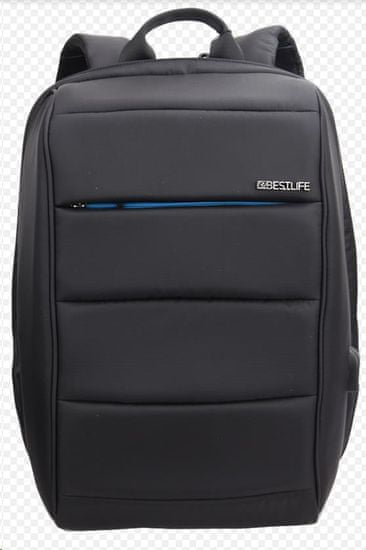 BESTLIFE putni ruksak Travel Safe BL-BB-3456BU-1, 15,6″/39,62 cm, predio za prijenosno računalo, crna/plava