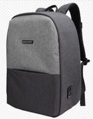 BESTLIFE Putni ruksak Travel Safe BL-BB-3452G-R1, 15,6″/39,62 cm predio za prijenosno računalo, crni/sivi