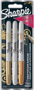 Sharpie flomasteri Metallic Blister, tanki, 3 komada