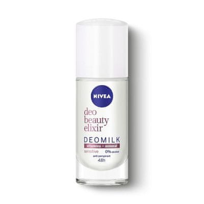 Nivea Beauty Elixir Deomilk Sensitive roll-on dezodorans, 40 ml