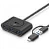 Ugreen USB 3.0 hub, s USB-C 3.1 OTG adapterom
