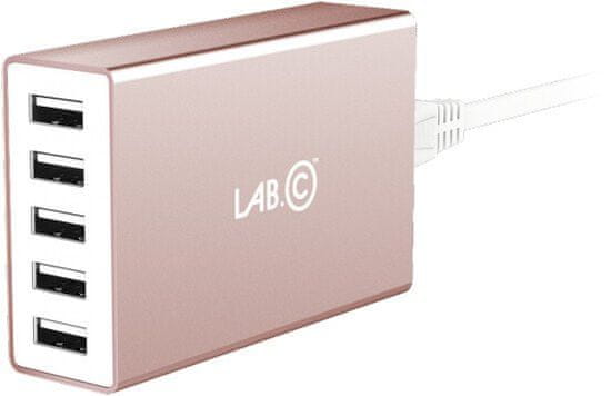 Lab.C Punjač X5 5Port USB Wall Charger, Rose Gold (LABC-587-RG_KR)