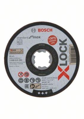 Ploča za rezanje X-LOCK Standard for Inox 115x1,6mm T41, ravna (2608619362)