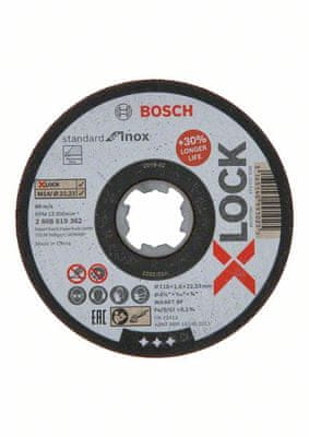 Ploča za rezanje X-LOCK Standard for Inox 125x1,6mm T41, ravna (2608619363)