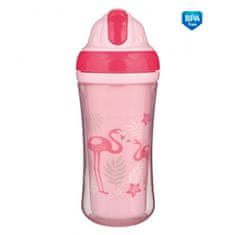Canpol babies sportska boca sa slikonskom slamkom JUNGLE, 260 ml, roza