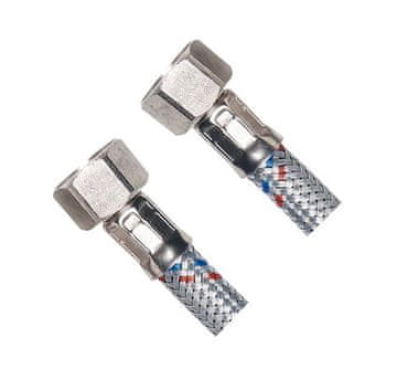 AQUALINE Fleksibilna nehrđajuća cijev FxF 3/8"x3/8", 40cm, AQUALINE, kromirana