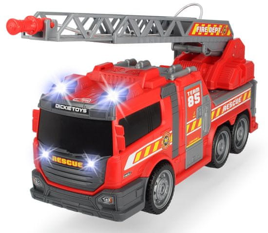 Dickie AS vatrogasno vozilo, 36 cm, svjetlosni efekt, zvuk, ručna pumpa