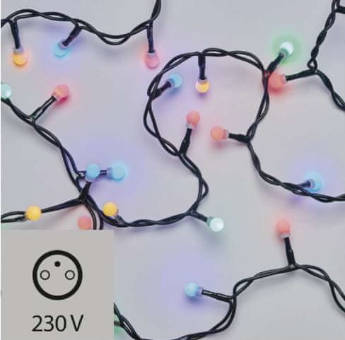 EMOS božična rasvjeta, trešnje, 100 LED, 5 m, IP20, Multicolor