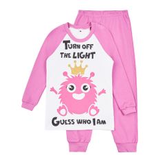 Garnamama Neon sjajna pidžama za djevojčice, 152, ružičasta