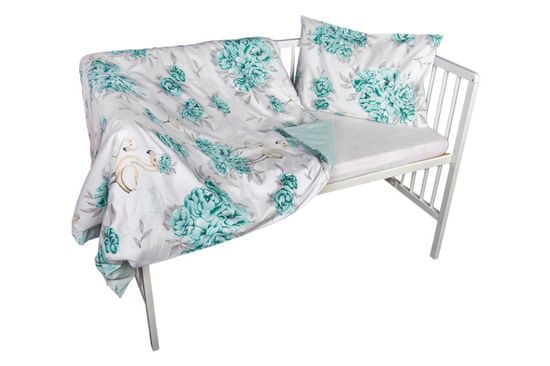 COSING 2-dijelni set posteljine, božur s flamingosima