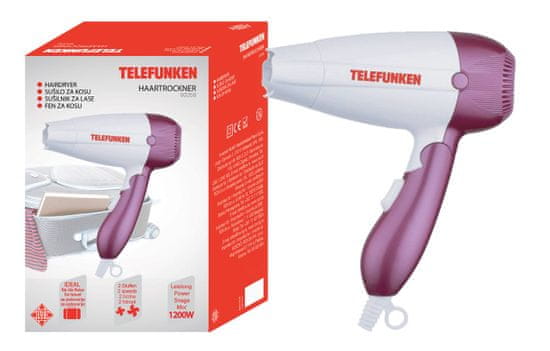 Telefunken TF93358 sušilo za kosu, 1200 W, 2 stupnja