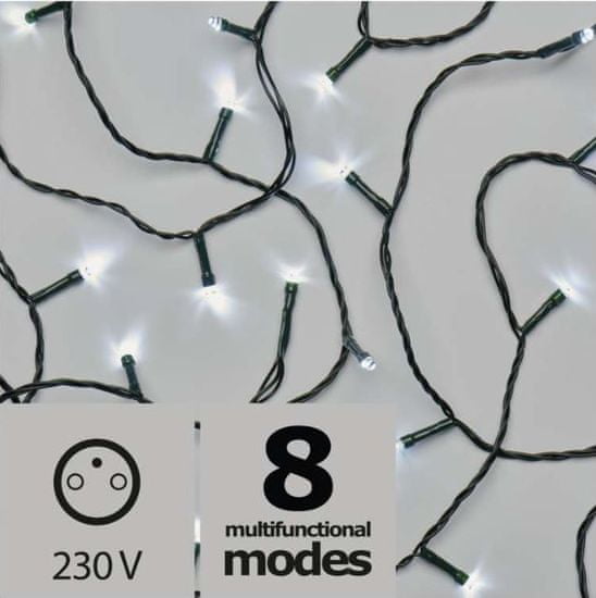 EMOS božićna rasvjeta, 120 LED, 12 m, hladno bijela, program