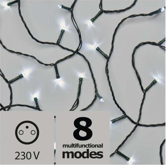 EMOS božićna rasvjeta, 180 LED, 18 m, hladno bijela, program