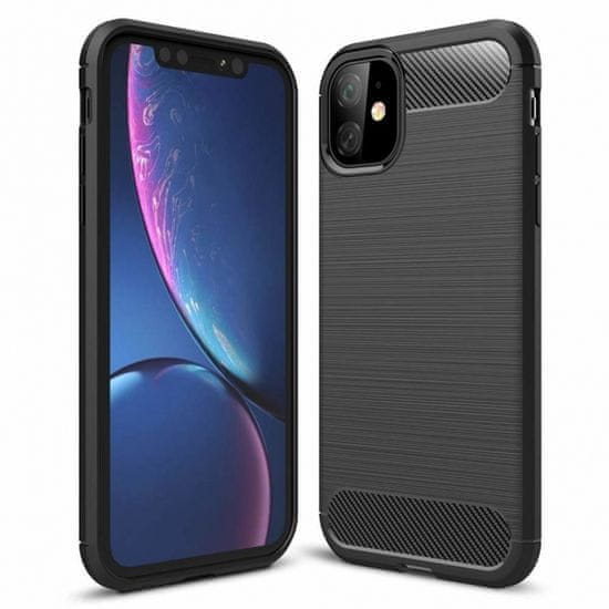 Maska za Apple iPhone 11 Pro, silikonska, Carbon, mat crna