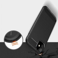 Maska za Apple iPhone 11 Pro Max, silikonska, Carbon, mat crna