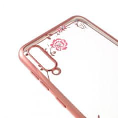 Maska za Samsung Galaxy Note 10 Plus, silikonska, sa cvijećem, ružičasta