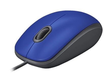Logitech miš M110 Silent (910-005488), plava, žičani, 3 gumba