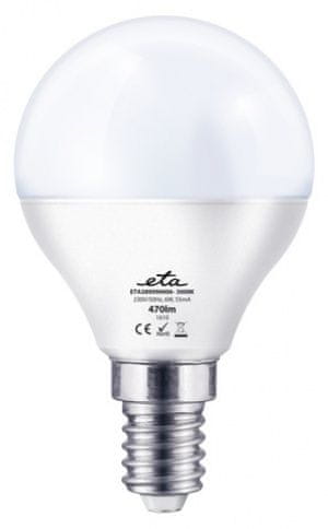 ETA žarulja, LED mini, 6 W, E14, toplo bijela