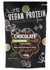 Nature's finest Bio Vegan Protein Shake mješavina, 63 % proteina, čokolada, 450 g