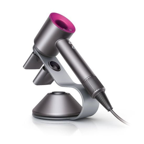 Dyson Supersonic ograničeno izdanje, siva/ljubičasta, s postoljem