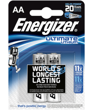 Energizer Ultimate Lithium AA (LR6) baterija, 2 komada