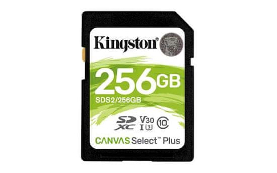 Kingston SDXC Canvas Select Plus memorijska kartica, 256 GB 100/85 MB/s (r/w), C10, UHS-I, U1, V10