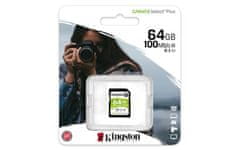 Kingston SDXC Canvas Select Plus Micro memorijska kartica, 64 GB 100 MB/s, C10, UHS-I, U1, V10
