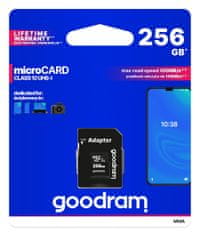 GoodRam memorijska kartica microSD 256GB 100MB/s + SD adapter (500308)