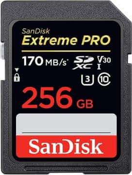 SanDisk Extreme Pro memorijska kartica, 256GB, 170/90MB/s, V30