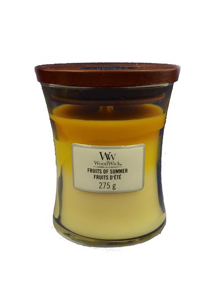 Woodwick Fruits of Summer Trilogy Medium Candle mirisna svijeća, 275 g