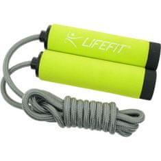 LIFEFIT Soft Rope uže za preskaknje, 280 cm, zelena