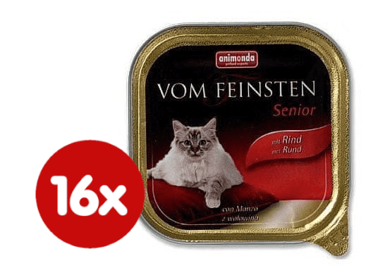 Animonda mokra hrana za starije mačke Vom Feinstein, govedina, 16 x 100 g