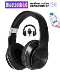 Platinet Freestyle FH0925B naglavne Bluetooth 5.0 slušalice, Active Noise Cancelling, crna
