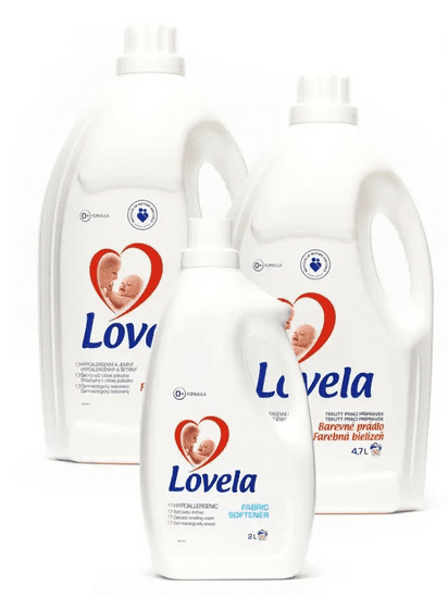 Lovela Gigapack gel za pranje rublja u boji, 9,4 L + omekšivač gratis
