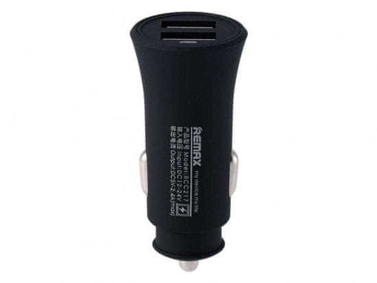 REMAX Rocket RCC217 auto punjač+ kabel 3v1, 2,4A, crni