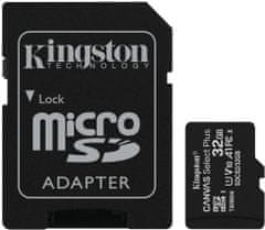 Kingston SDHC Canvas Select Plus Micro memorijska kartica, 32 GB 100 MB/s, C10, UHS-I, adapter