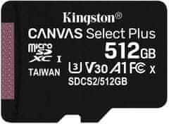 Kingston Canvas Select Plus memorijska kartica microSDXC 512 GB adapter