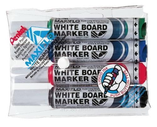 Pentel markeri za bijelu ploču, 4 komada (MWL5M/4)