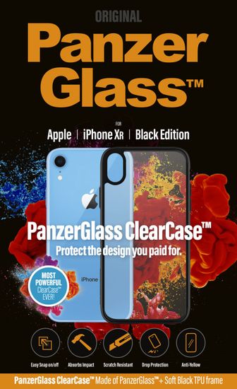 PanzerGlass ClearCase maska za Apple iPhone Xr Black Edition 0220