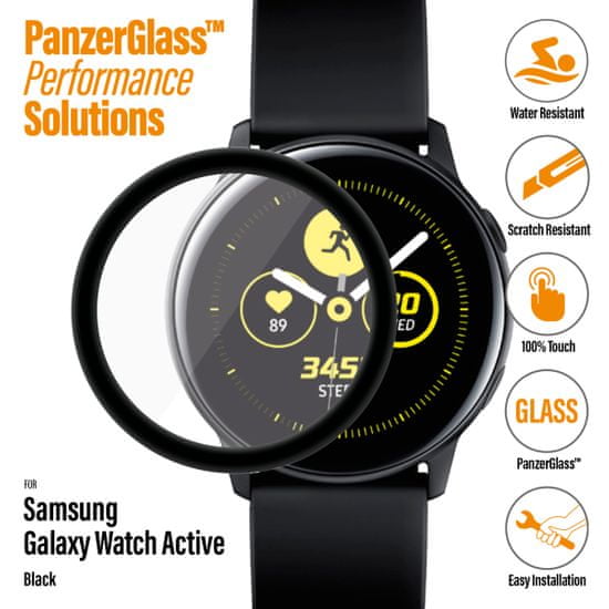 PanzerGlass zaštitno staklo za pametni sat SmartWatch za Samsung Galaxy Watch Active, crno (7204)