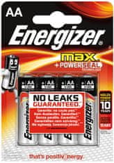 Energizer Max alkalna baterija AA (LR6), 4 komada