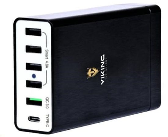 Viking Viking USB Smart Charger QC 3.0 postaja za punjenje (VCHARQC30), crna