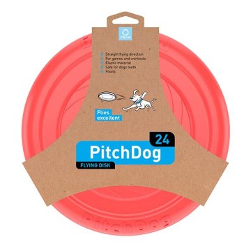 PitchDog leteći frizbi za pse, roza, 24 cm