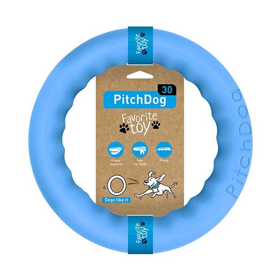 PitchDog obruč za treniranje pasa, plava, 28 cm