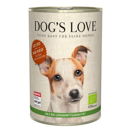 Dog's Love 100 % BIO Organic konzerva za pse, goveđe meso, 400 g